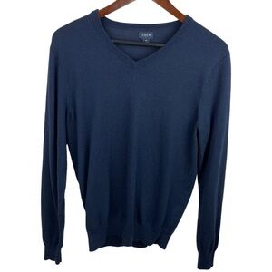 J. Crew Factory | Navy Blue V Neck Wool Blend Sweater